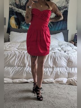 BCBGMaxAzria Vibrant Red Mini Dress